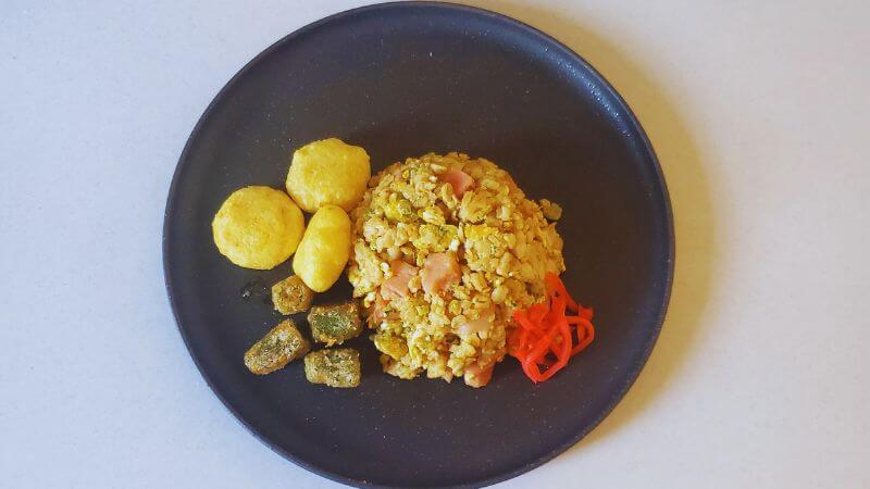 オートミールご飯でチャーハン